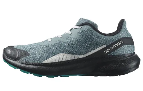 SALOMON Slip Resistant Abrasion Resistant Low top Running Shoes Men's Black Blue