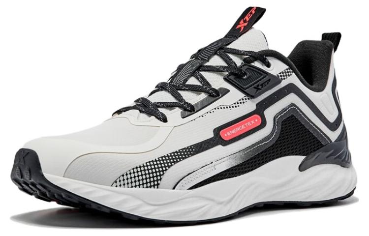 XTEP Comfortable Cushioning Abrasion Resistant Cushioning, Wear Resistant Low top Running Shoes Men’s White Black Red