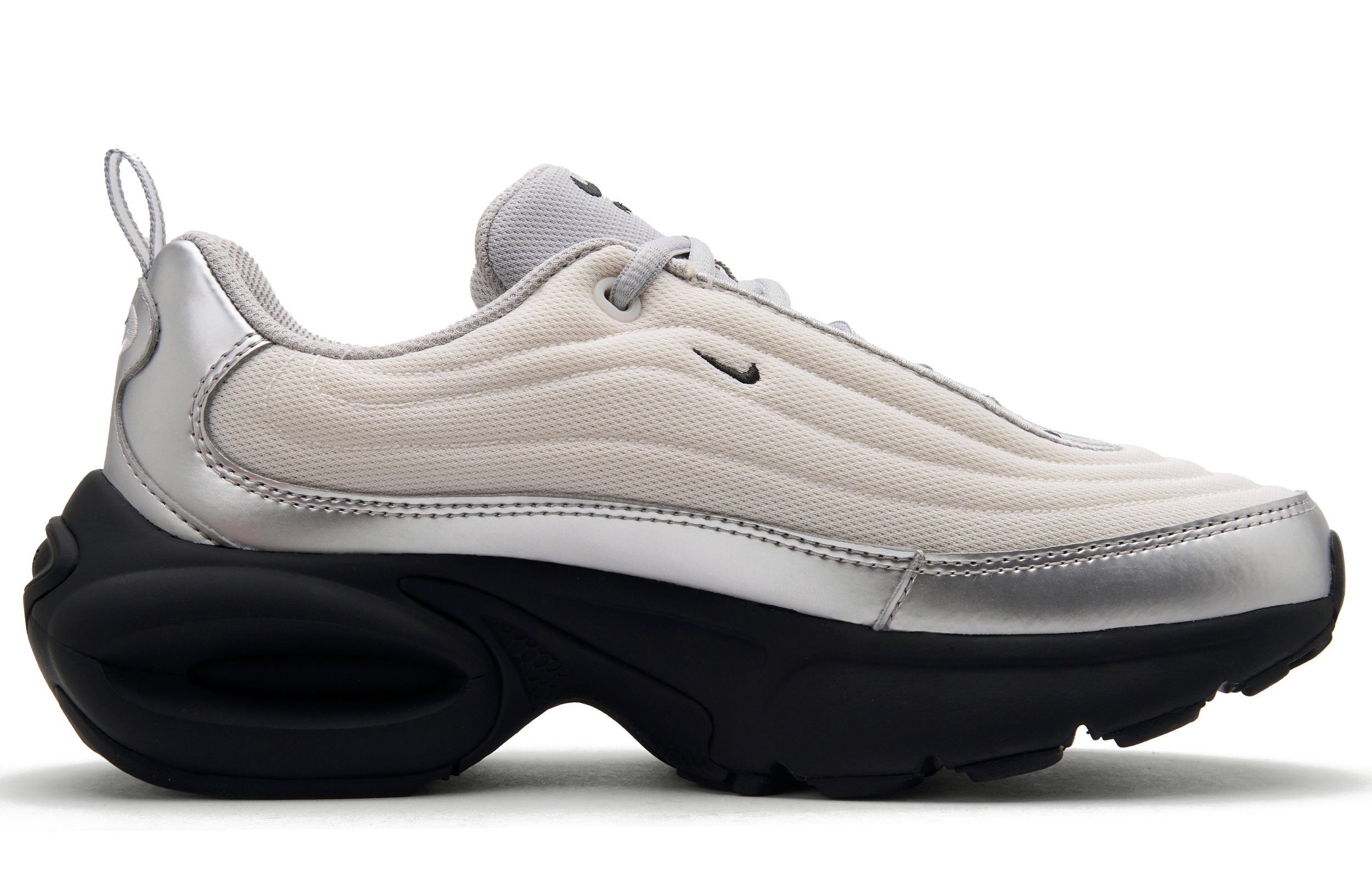 Nike Air Max Portal Cushioning Abrasion Resistant Cushioning, Wear Resistant Low top Running Shoes Women’s Silver Black