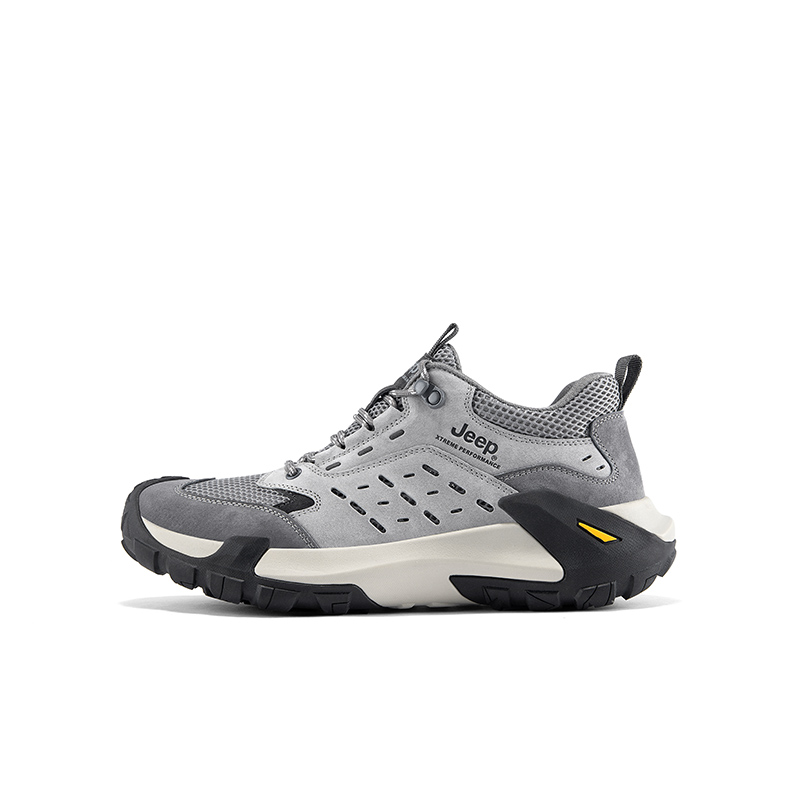 Jeep Pigskin, Textile Low top Outdoor Shoes Men’s Gray