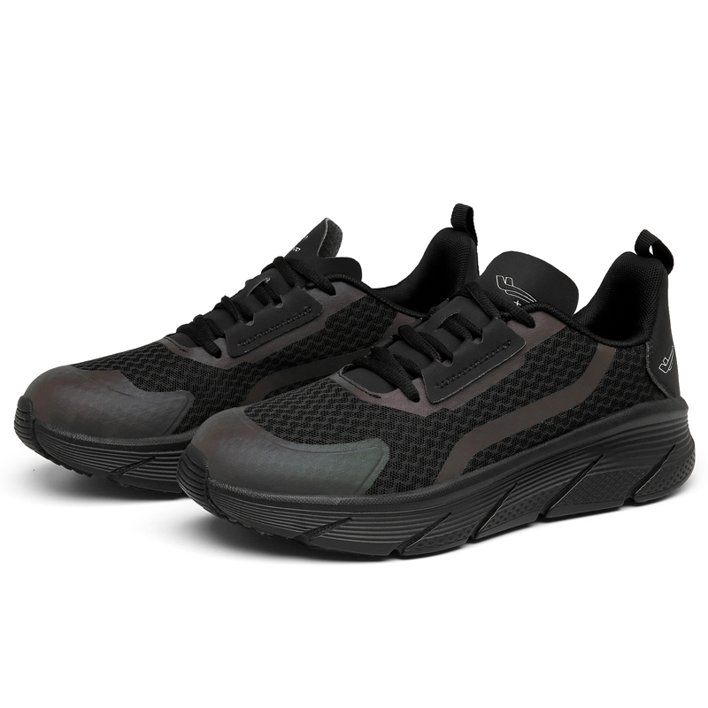 XPD Breathable Support Impact Resistant Mid top Running Shoes Unisex Black