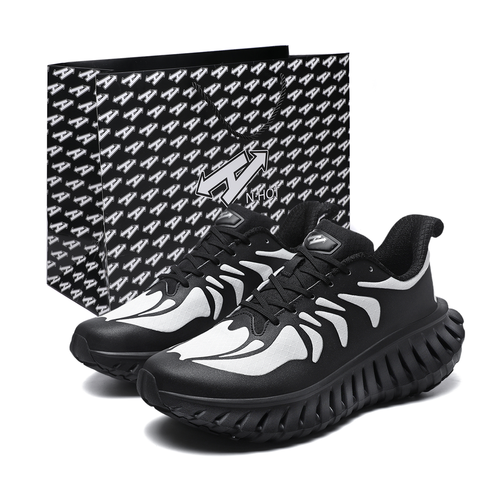 N·HOT Impact Resistant Lightweight Height Increasing Low top Casual Running Shoes Unisex