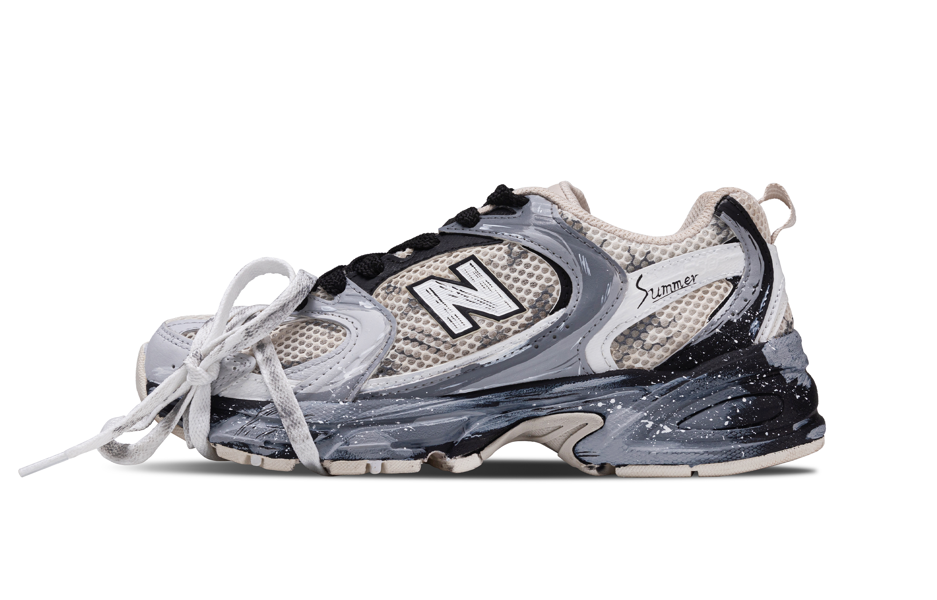 New Balance NB 530 Mesh, Textile, Artificial Leather Abrasion Resistant Low top Casual City Commuting Running Shoes