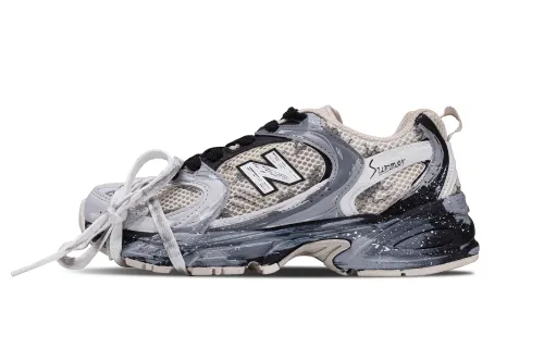 New Balance NB 530 Mesh, Textile, Artificial Leather Abrasion Resistant Low top Casual City Commuting Running Shoes