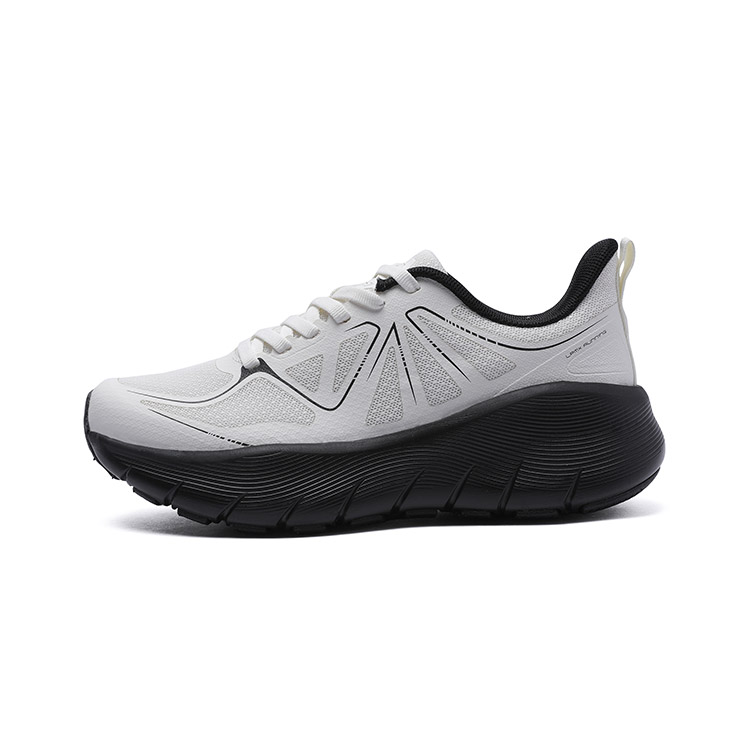 LPMX Cushioning Slip Resistant Abrasion Resistant Breathable Low top Running Shoes Women’s Ivory White