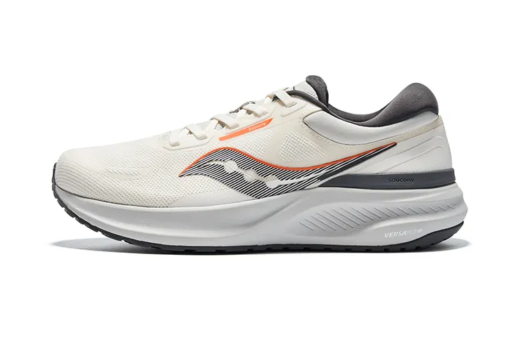 Saucony Fabric Cushioning Abrasion Resistant Breathable Low top Casual Running Shoes Unisex Gray
