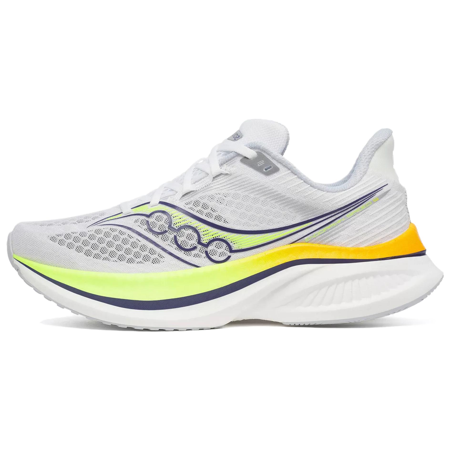 Saucony ENDORPHIN SPEED 5 Abrasion Resistant Abrasion Resistant Low top Casual Running Shoes Unisex Gray Orange