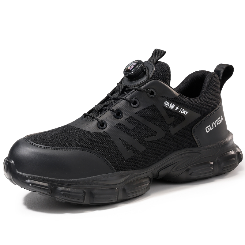 LANOUDUN Impact Resistant Lightweight Low top Outdoor Shoes Unisex Black