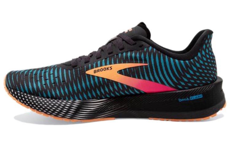 Brooks Hyperion Tempo Cushioning, Wear Resistant Low top Casual Running Shoes Women's Black Blue Orange