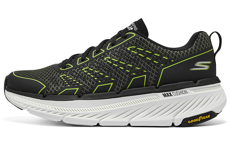 Skechers Max Cushioning Comfortable Low top Running Shoes Men’s Olive Black