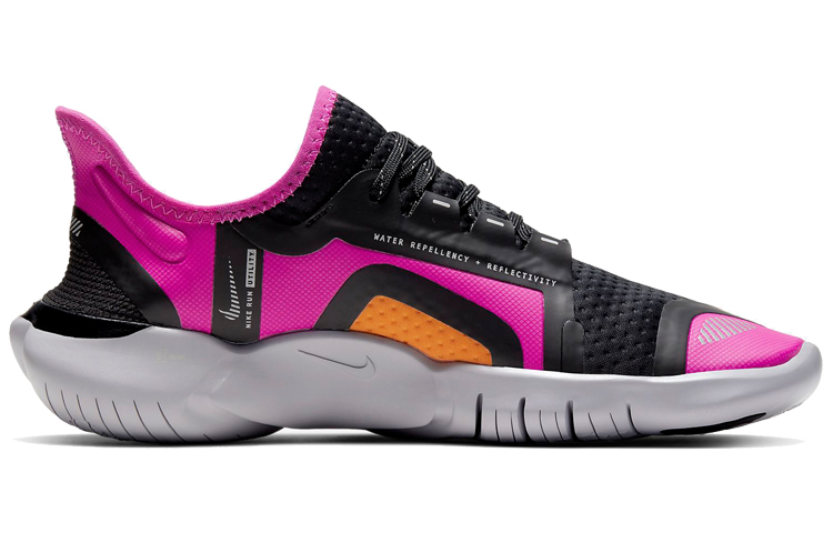 Женские кроссовки Nike Free RN 5.0 Shield (черно-розово-белые) — Чёрный / розовый / белый — фото 2