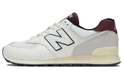 574 New Balance 'White Burgundy'