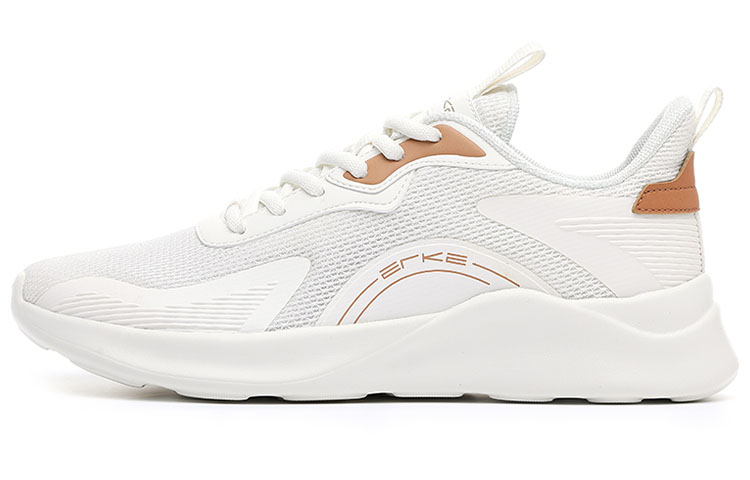 Erke Minimalist Style Breathable, Lightweight, And Abrasion Resistant Low top Running Shoes Men’s White Brown