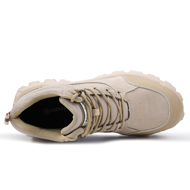 LANOUDUN Abrasion Resistant, Impact Resistant High top Outdoor Shoes Men’s Light Brown