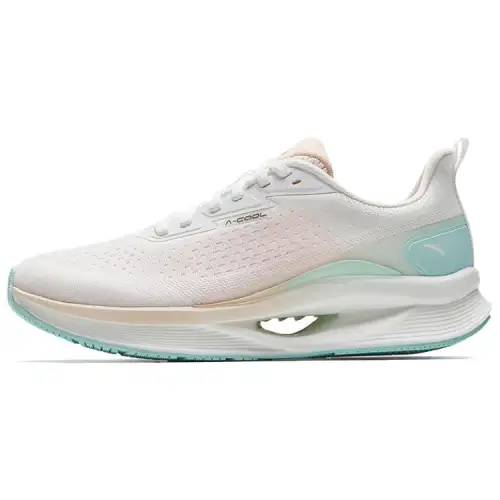 Anta Abrasion Resistant Breathable Low top Casual Running Shoes Women's White Pink Blue