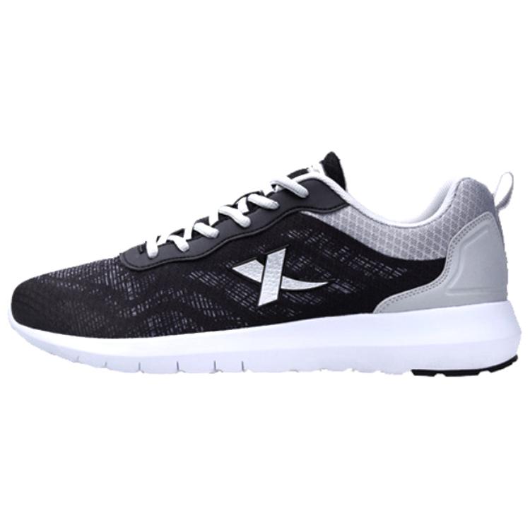 XTEP Cushioning Slip Resistant Abrasion Resistant Breathable Lightweight Low top Running Shoes Men’s Black Gray
