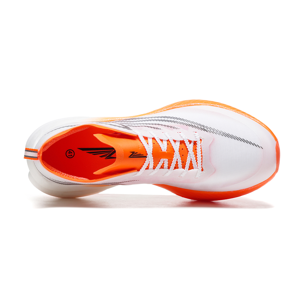 BAOFEISI Cushioning Slip Resistant Abrasion Resistant Low top Full Length Carbon Plate Running Shoes Unisex Orange