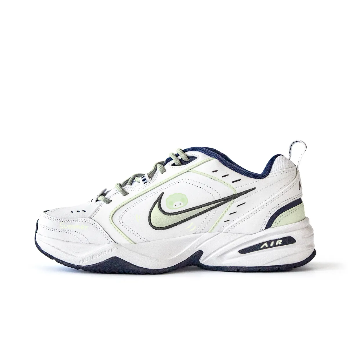 Nike Air Monarch 4 Slip Resistant Abrasion Resistant Low top Chunky Sneakers Unisex White