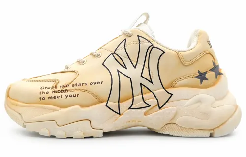 MLB Big Ball Chunky Cushioning Low top Chunky Sneakers Unisex Naples Yellow
