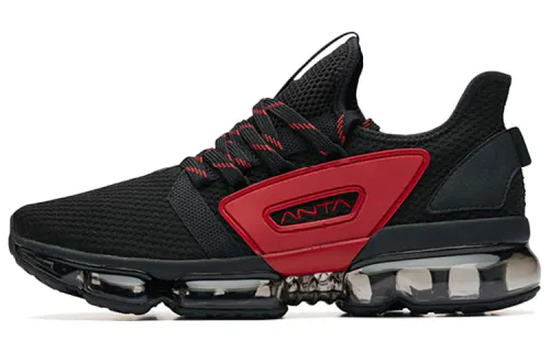 Anta SEEED Full Length Air Cushion Cushioning Slip Resistant Low top Running Shoes Men's Black Red