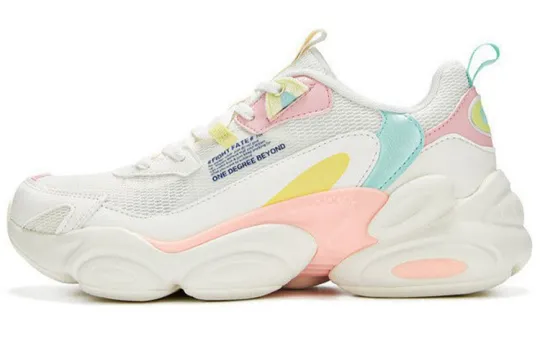 361° Chunky Sneakers Women's Low Top Feather White/Soft Peach Pink