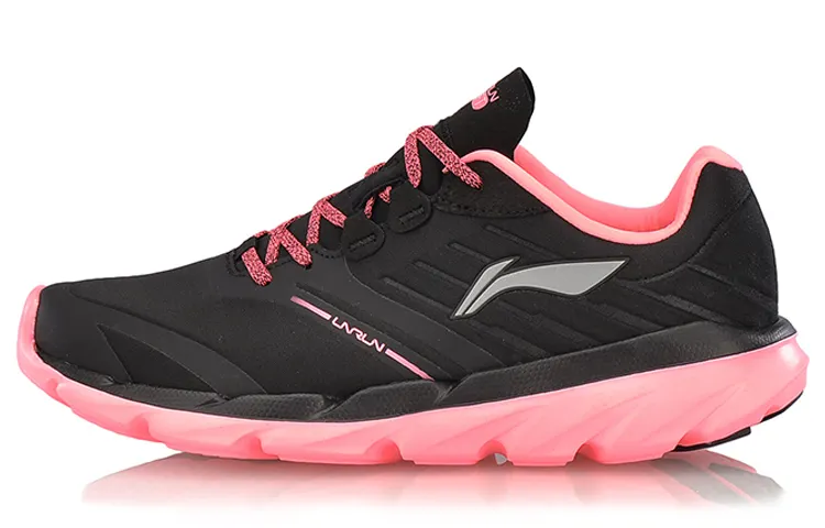 Li Ning Fabric Cushioning Slip Resistant Abrasion Resistant Breathable Lightweight Low top Running Shoes Women's