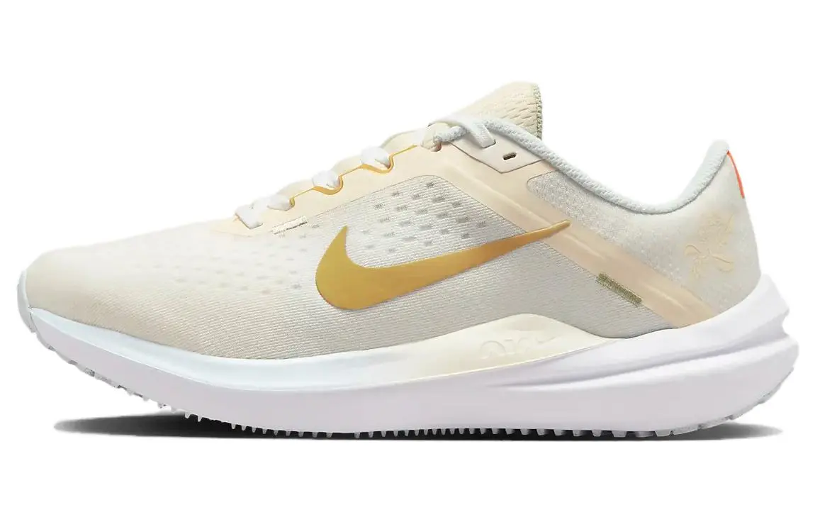Nike Air Zoom Winflo 10 Running Shoes 'White Sail Buff Gold' Women's