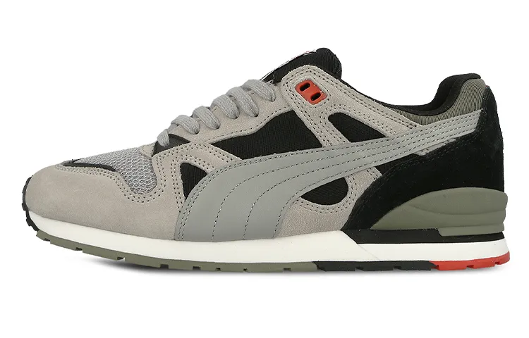 PUMA Duple Cushioning Slip Resistant Abrasion Resistant Low top Running Shoes Unisex Gray Black Green