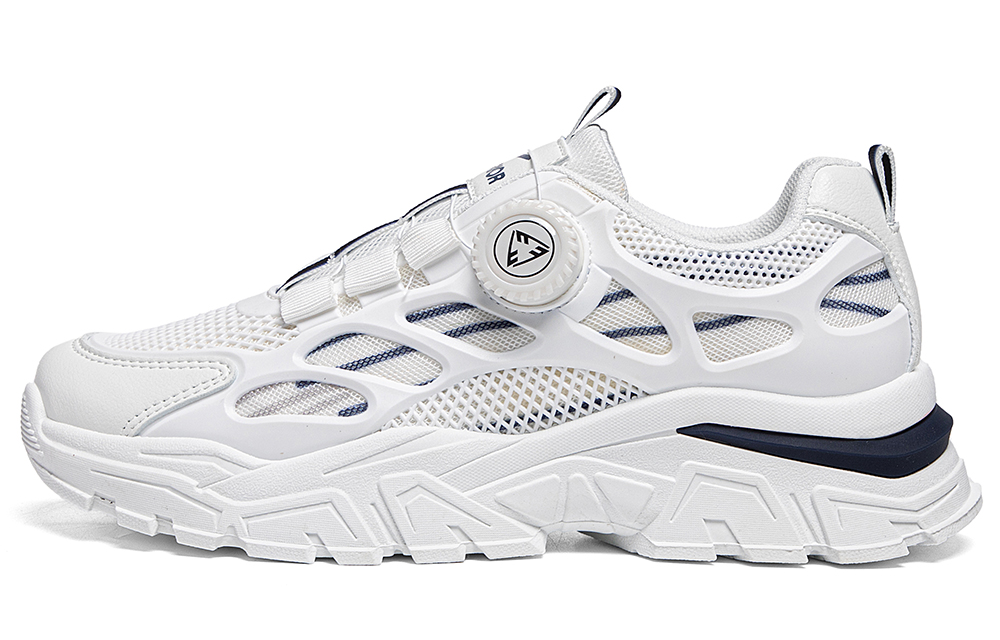 Warrior is coming back, trendy and versatile, simple and comfortable, light and breathable, thick-soled high-rise running sneakers, non-slip, wear-resistant and lightweight, low-cut dad shoes, same style for men and women, white navy blue