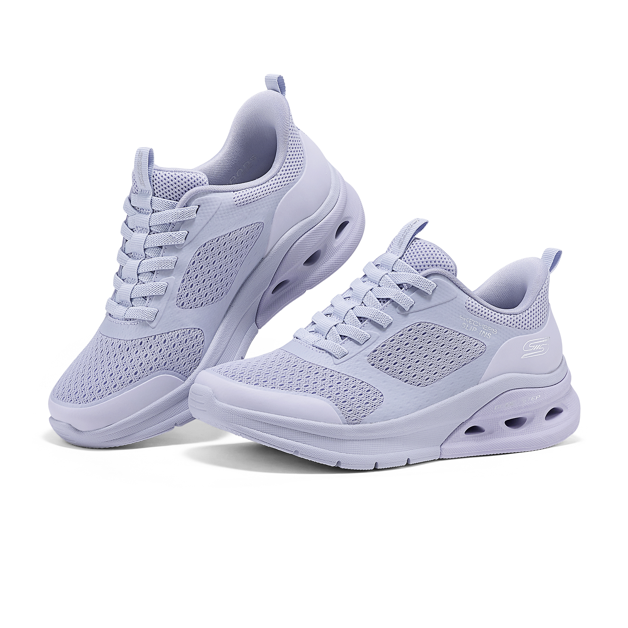 Skechers Textile, Synthetic Leather Breathable Low top Running Shoes Women’s Lilac
