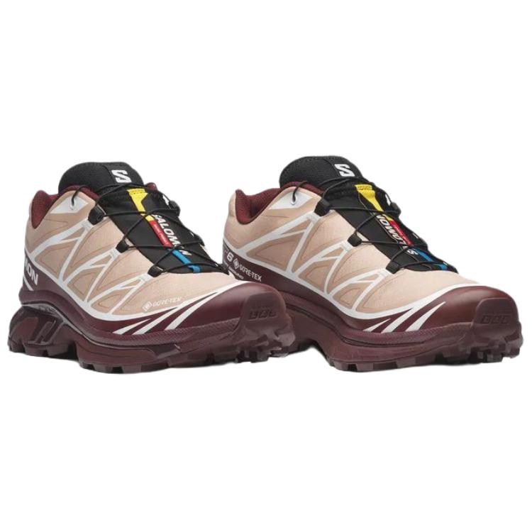 SALOMON XT 6 Abrasion Resistant Waterproof And Breathable Support Casual Trail Running Shoes Unisex Pink