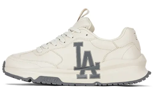 MLB Chunky Runner Basic Leather Height Increasing Low top Chunky Sneakers Unisex Beige
