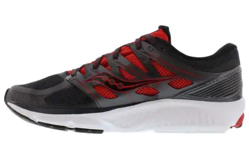 Saucony Zealot ISO Cushioning Slip Resistant Abrasion Resistant Low top Running Shoes Men's Black Red