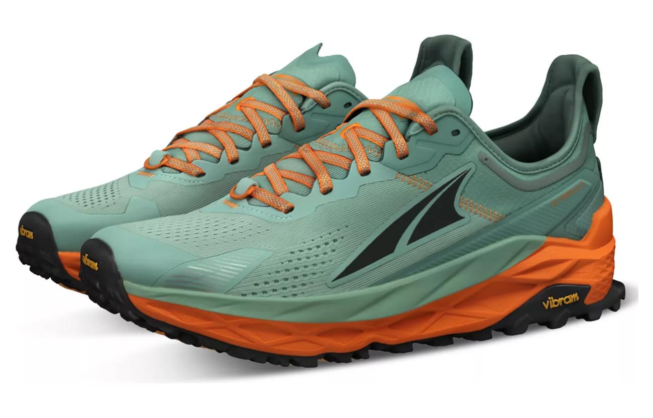 Altra Olympus 5 Running Shoes Men’s Low Top Green Orange