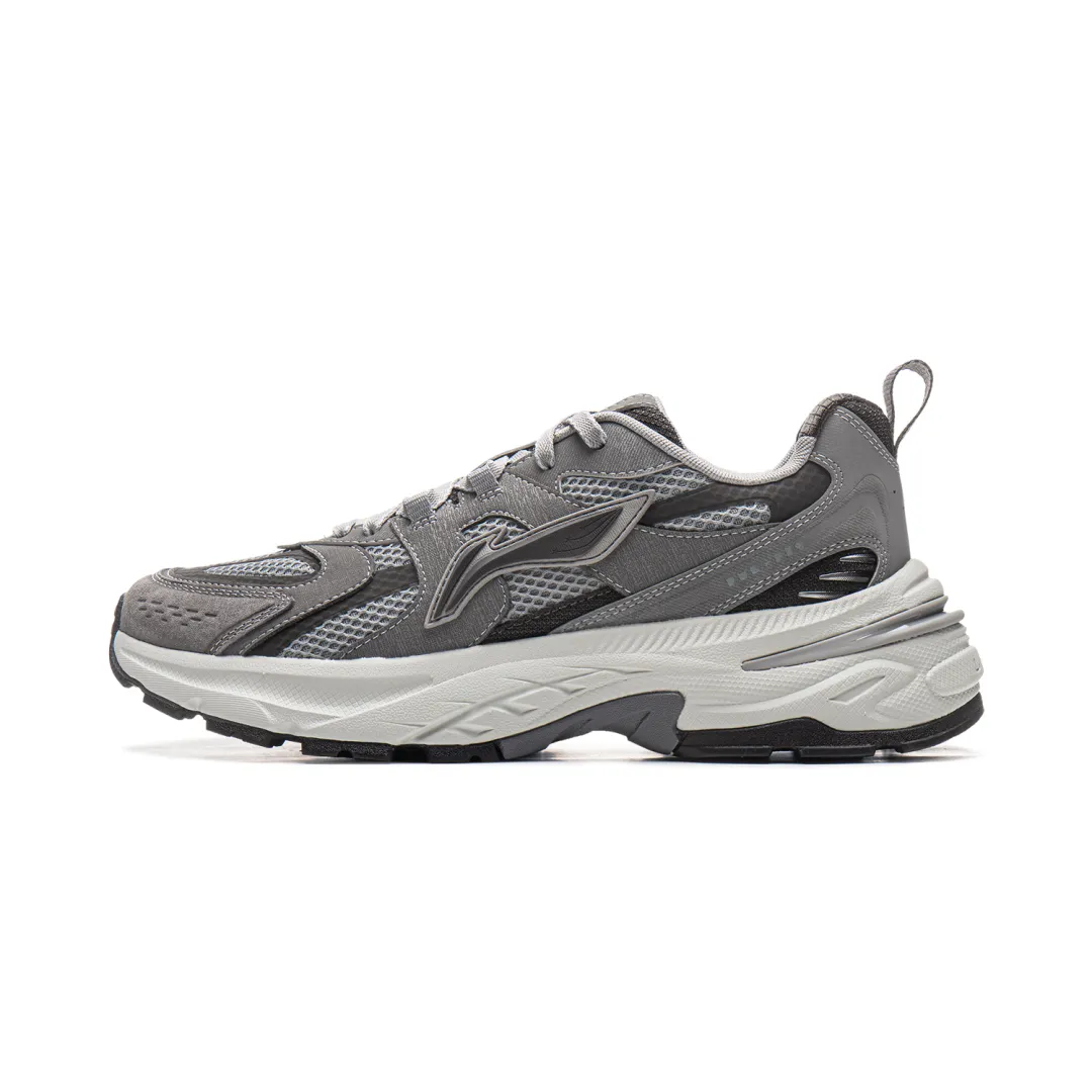 Li Ning Beichen 2K Slip Resistant, Abrasion Resistant, Height Increasing Low top Chunky Sneakers Men's Gray