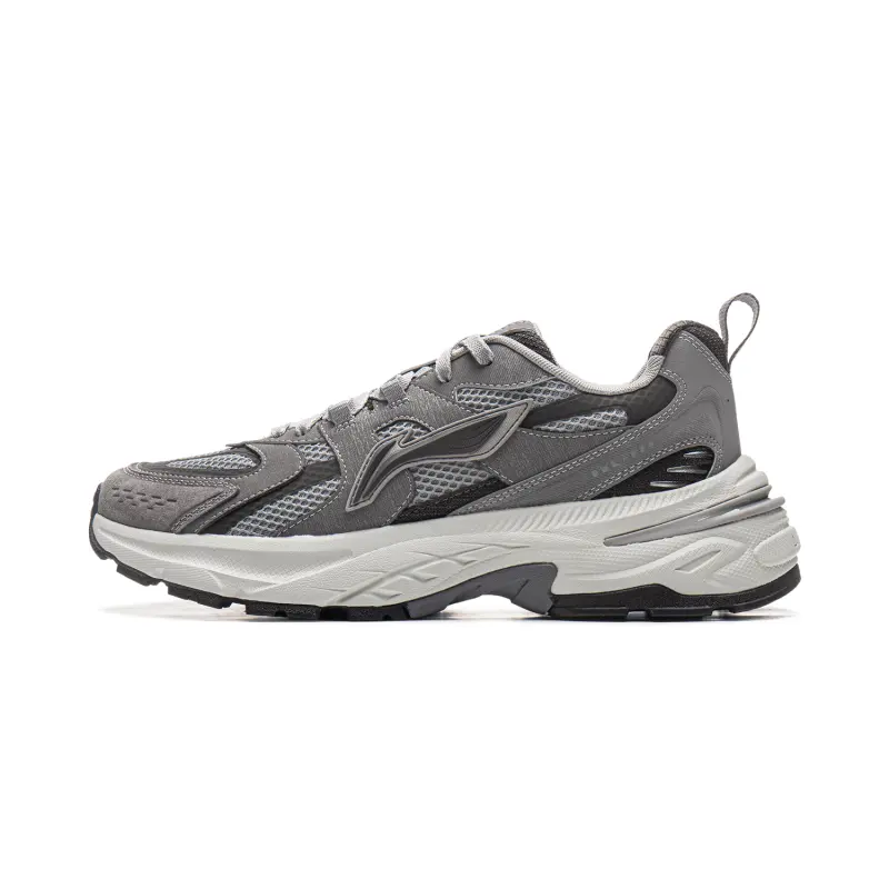 Li Ning Beichen 2K Slip Resistant, Abrasion Resistant, Height Increasing Low top Chunky Sneakers Men's Gray