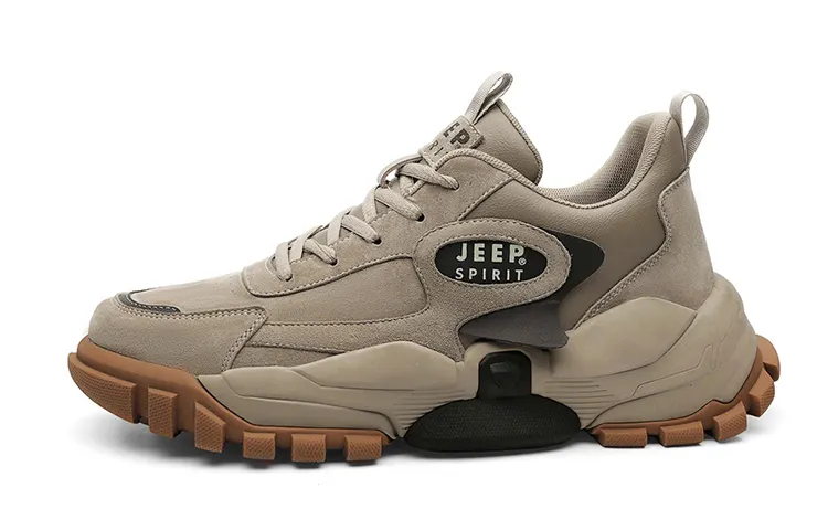 JEEP SPIRIT Slip Resistant, Abrasion Resistant, Waterproof, Height Increasing Mid top Outdoor Shoes Men's Sand