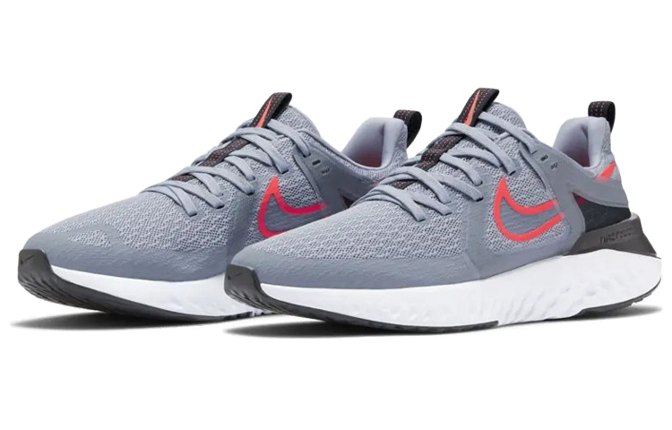 Мужские кроссовки Nike Legend React 2 (серый / красный) — фото 3