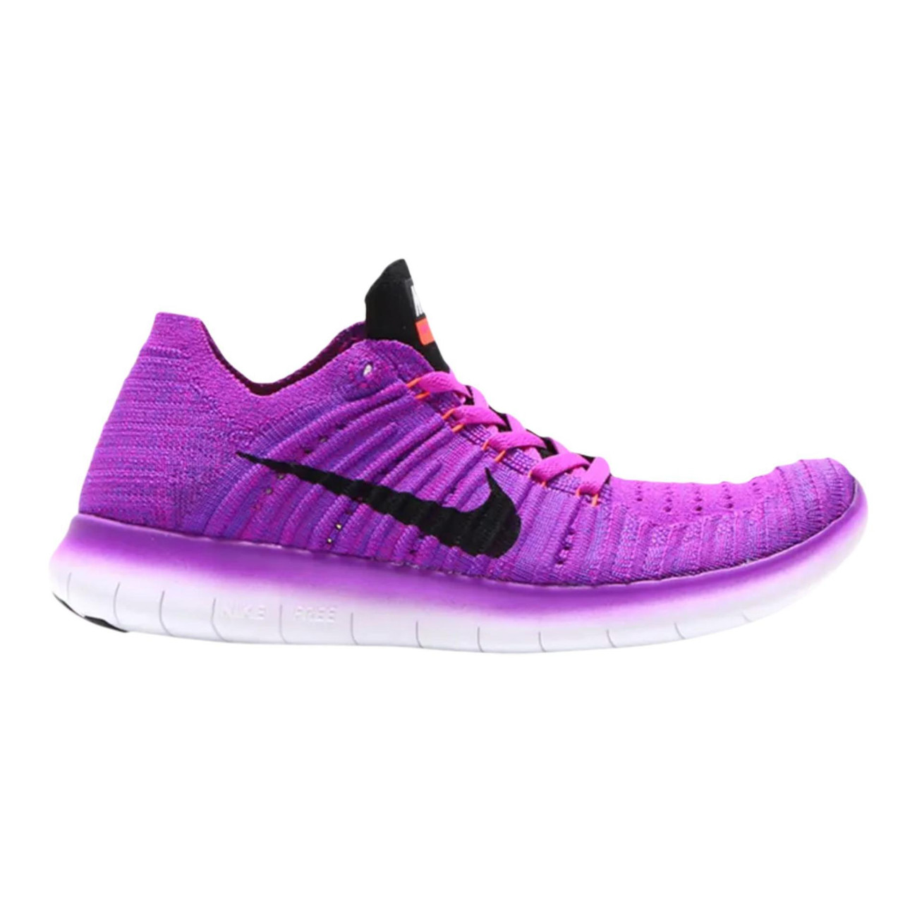 Nike Free RN Flyknit Slip Resistant Abrasion Resistant Low top Casual Running Shoes Women’s Purple