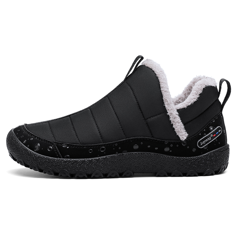 Leyang Versatile Fleece Lined Outdoor Shoes Unisex Black
