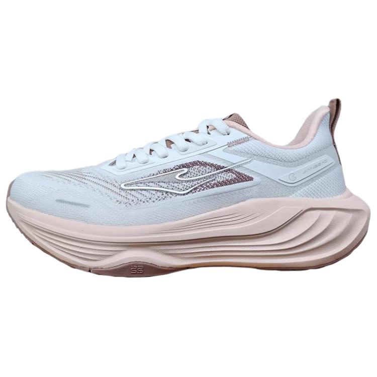 Erke Cushioning Breathable Lightweight Low top Casual Running Shoes Women’s Microcrystal White Cinnamon Powders