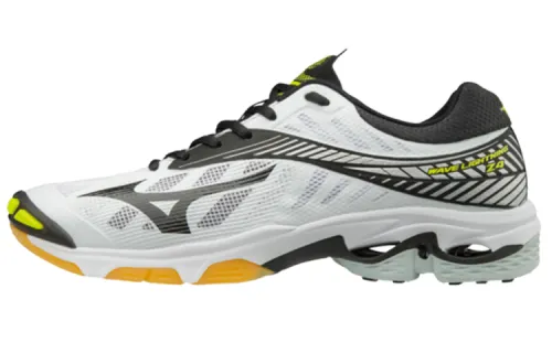 Mizuno Slip Resistant, Abrasion Resistant, Breathable Low top Running Shoes Unisex White Black