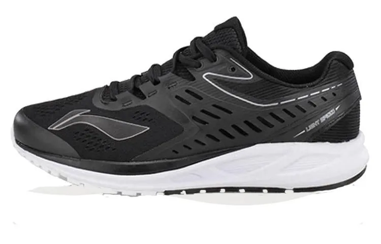 Li Ning Velocity Of Light Cushioning Slip Resistant Abrasion Resistant Low top Running Shoes Women's Standard Black