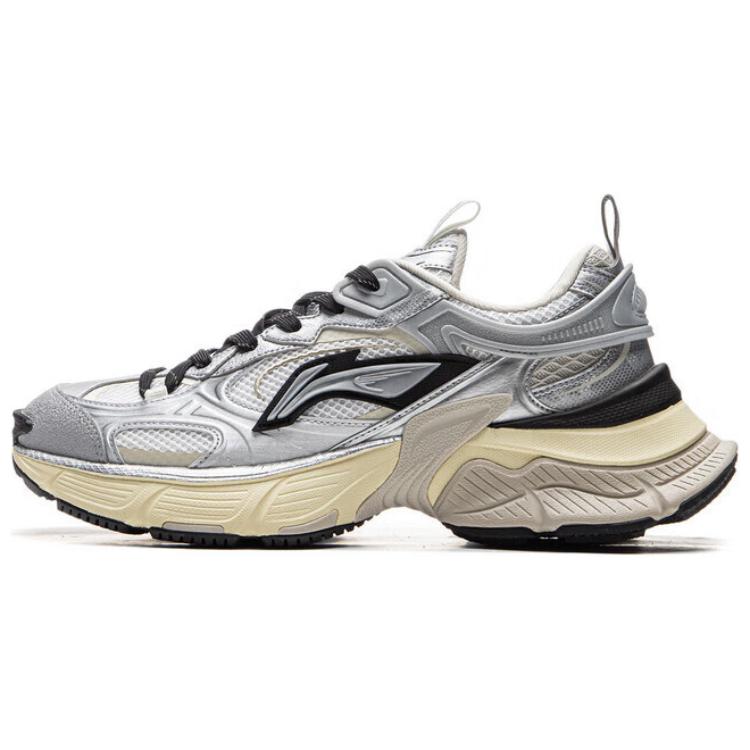 Li Ning Xingji Low top Chunky Sneakers Men's Silver Black