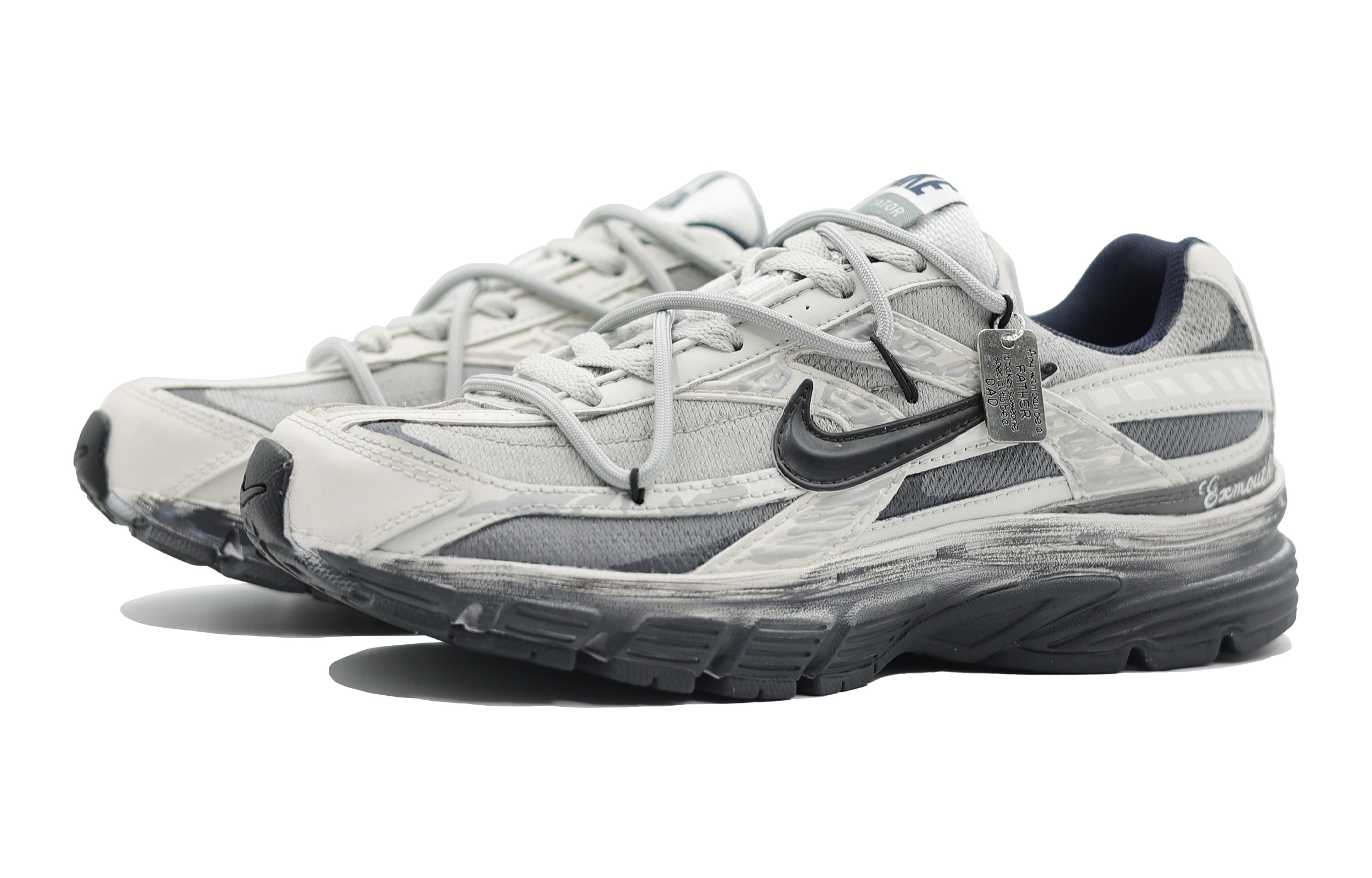 Nike Initiator Cushioning Abrasion Resistant Low top Running Shoes Men’s Light Gray Black