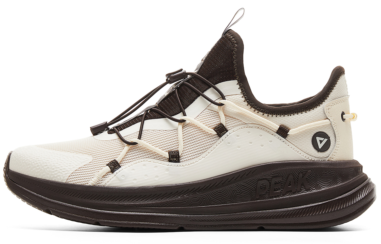 PEAK Cushioning Slip Resistant Lightweight Low top Casual Running Shoes Men’s Light Khaki Brown