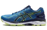 Asics Gel Kayano 23 Casual Abrasion Resistant Low top Running Shoes Men's Blue Yellow 2E Width