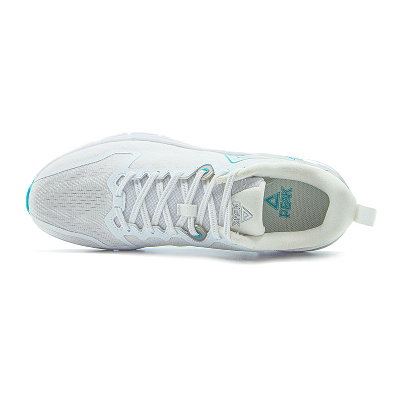 PEAK Cushioning Abrasion Resistant Cushioning, Wear Resistant Low top Casual Running Shoes Men’s White Blue