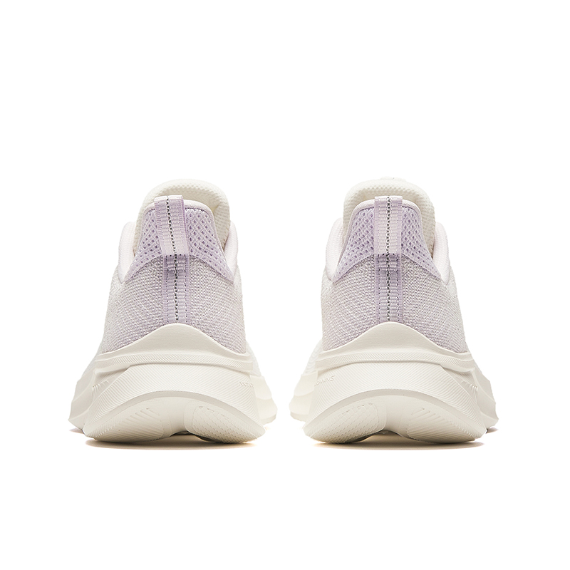 Anta Cushioning Abrasion Resistant Breathable Lightweight Low top Casual Running Shoes Women’s White Purple