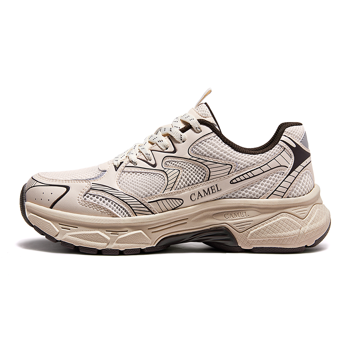 CAMEL Height Increasing Slip Resistant Abrasion Resistant Low top Casual Running Shoes Women’s